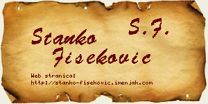 Stanko Fišeković vizit kartica